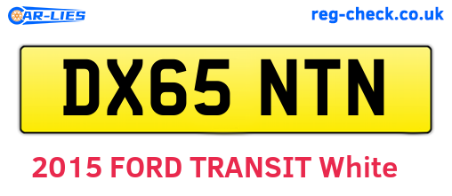 DX65NTN are the vehicle registration plates.