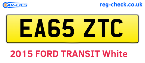 EA65ZTC are the vehicle registration plates.