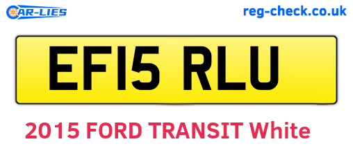 EF15RLU are the vehicle registration plates.