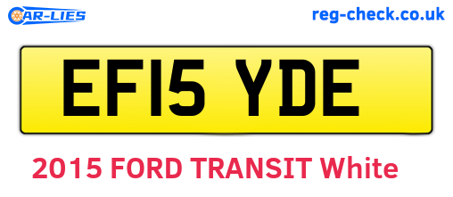 EF15YDE are the vehicle registration plates.