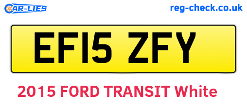 EF15ZFY are the vehicle registration plates.