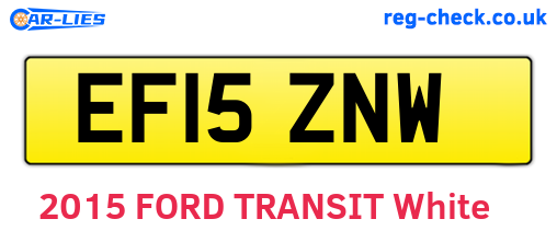EF15ZNW are the vehicle registration plates.