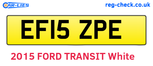 EF15ZPE are the vehicle registration plates.