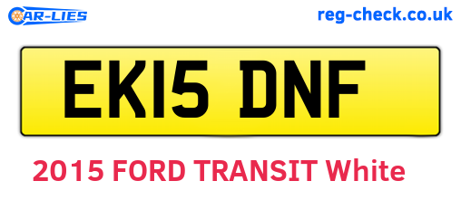 EK15DNF are the vehicle registration plates.