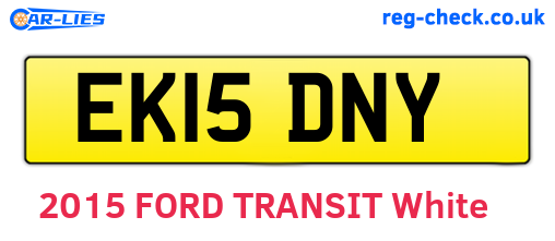 EK15DNY are the vehicle registration plates.