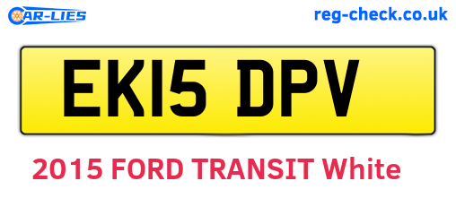 EK15DPV are the vehicle registration plates.