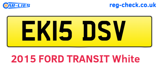 EK15DSV are the vehicle registration plates.