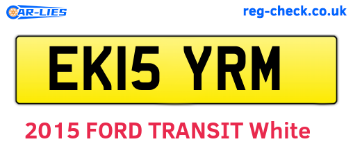 EK15YRM are the vehicle registration plates.