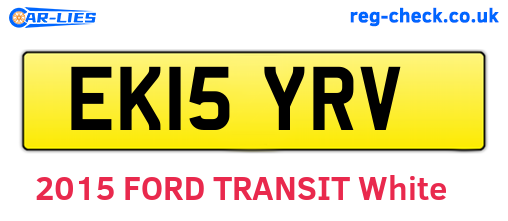 EK15YRV are the vehicle registration plates.