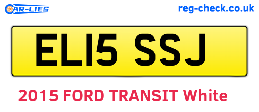 EL15SSJ are the vehicle registration plates.