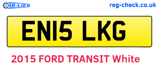 EN15LKG are the vehicle registration plates.
