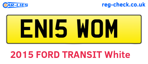 EN15WOM are the vehicle registration plates.