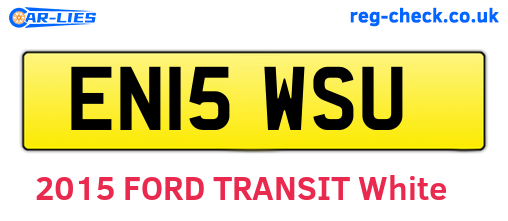 EN15WSU are the vehicle registration plates.