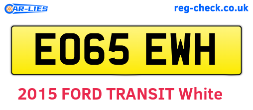 EO65EWH are the vehicle registration plates.