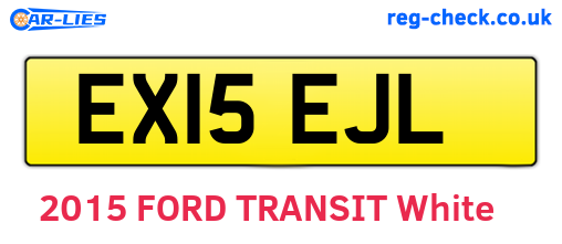 EX15EJL are the vehicle registration plates.