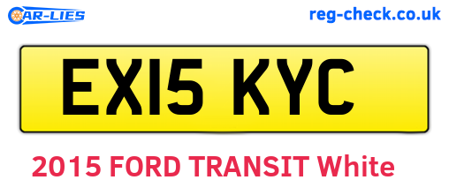 EX15KYC are the vehicle registration plates.