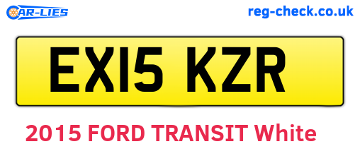 EX15KZR are the vehicle registration plates.
