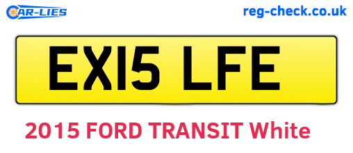 EX15LFE are the vehicle registration plates.