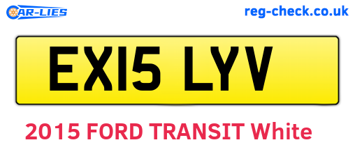 EX15LYV are the vehicle registration plates.