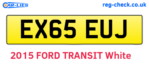 EX65EUJ are the vehicle registration plates.