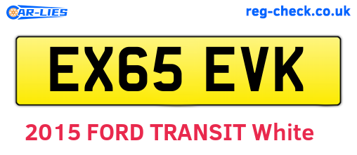 EX65EVK are the vehicle registration plates.