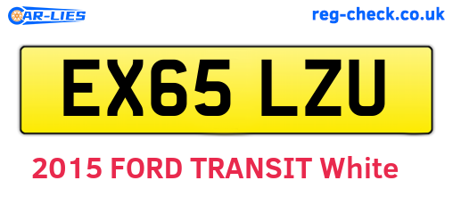 EX65LZU are the vehicle registration plates.
