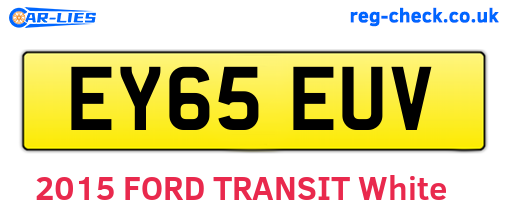 EY65EUV are the vehicle registration plates.
