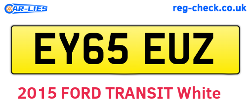 EY65EUZ are the vehicle registration plates.