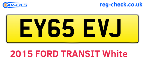 EY65EVJ are the vehicle registration plates.