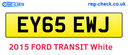 EY65EWJ are the vehicle registration plates.