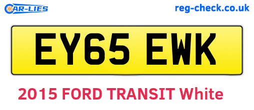 EY65EWK are the vehicle registration plates.