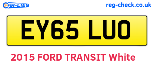 EY65LUO are the vehicle registration plates.