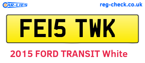 FE15TWK are the vehicle registration plates.