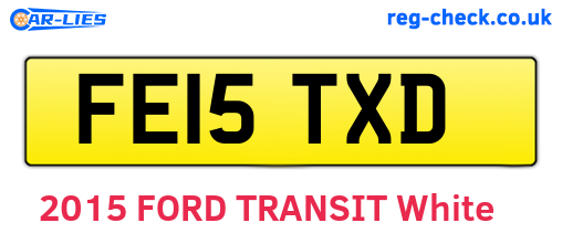 FE15TXD are the vehicle registration plates.
