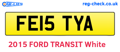 FE15TYA are the vehicle registration plates.