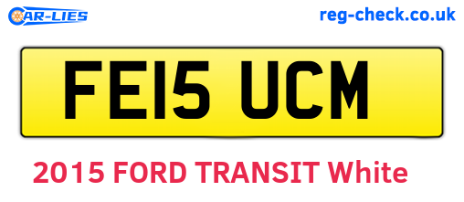 FE15UCM are the vehicle registration plates.