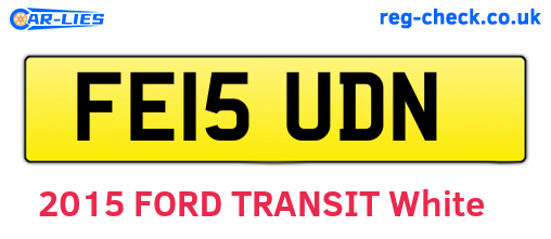 FE15UDN are the vehicle registration plates.