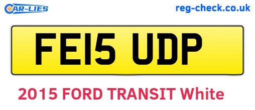 FE15UDP are the vehicle registration plates.