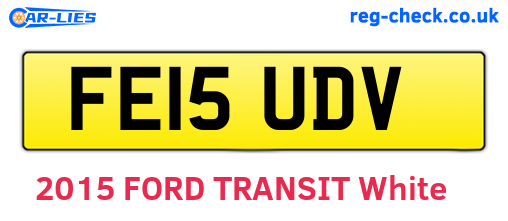 FE15UDV are the vehicle registration plates.