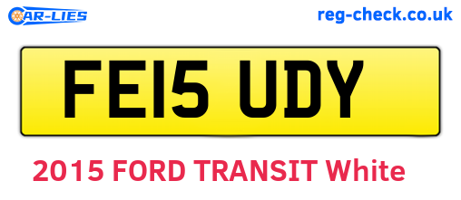 FE15UDY are the vehicle registration plates.