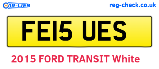 FE15UES are the vehicle registration plates.