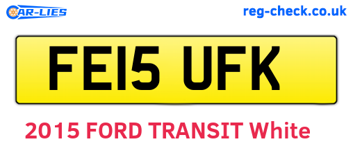 FE15UFK are the vehicle registration plates.