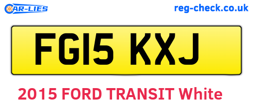 FG15KXJ are the vehicle registration plates.