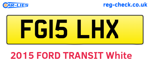 FG15LHX are the vehicle registration plates.