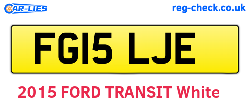 FG15LJE are the vehicle registration plates.