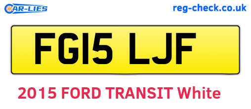 FG15LJF are the vehicle registration plates.