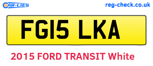 FG15LKA are the vehicle registration plates.