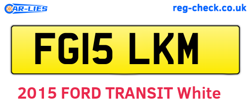 FG15LKM are the vehicle registration plates.
