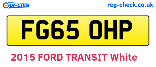 FG65OHP are the vehicle registration plates.
