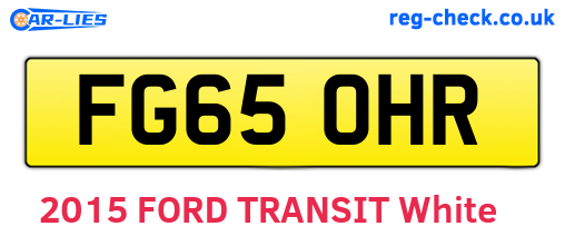 FG65OHR are the vehicle registration plates.